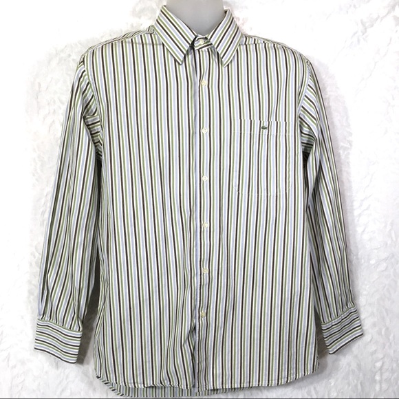 Lacoste Mens Size 42 Regular Fit Striped Large - Picture 3 of 6